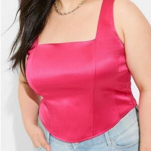 Torrid Satin Sleeveless Corset Top
